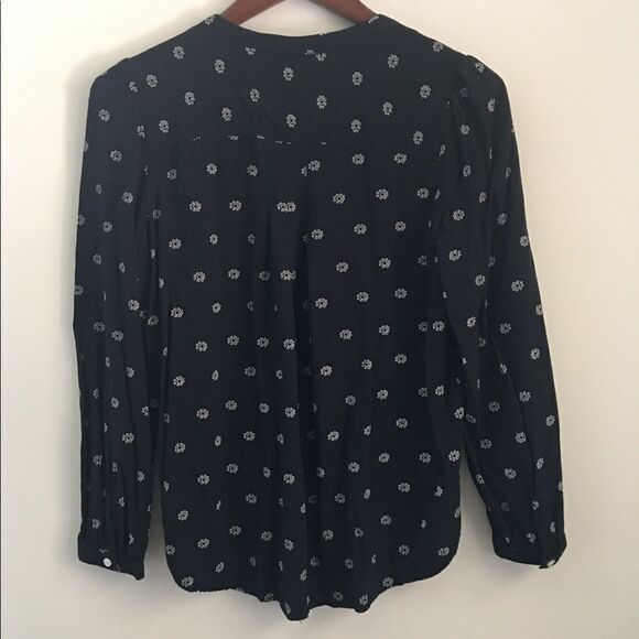 LOFT black & white print peasant top | MP - Picture 6 of 7